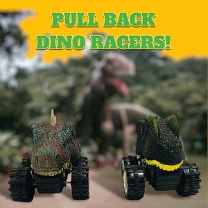 Dinosaur Monster Truck Pull Back Racers! Set Of 2!